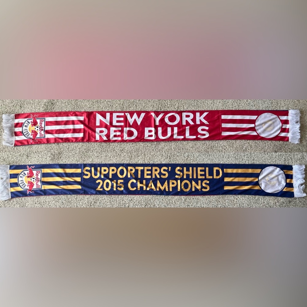 New York Red Bulls 2015 Supporters Shield Champions Soccer Scarf